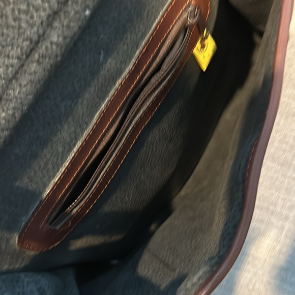 Vintage Red Goose Leather Handbag black & Brown Aztec Pattern Satchel/crossbody - Picture 11 of 17